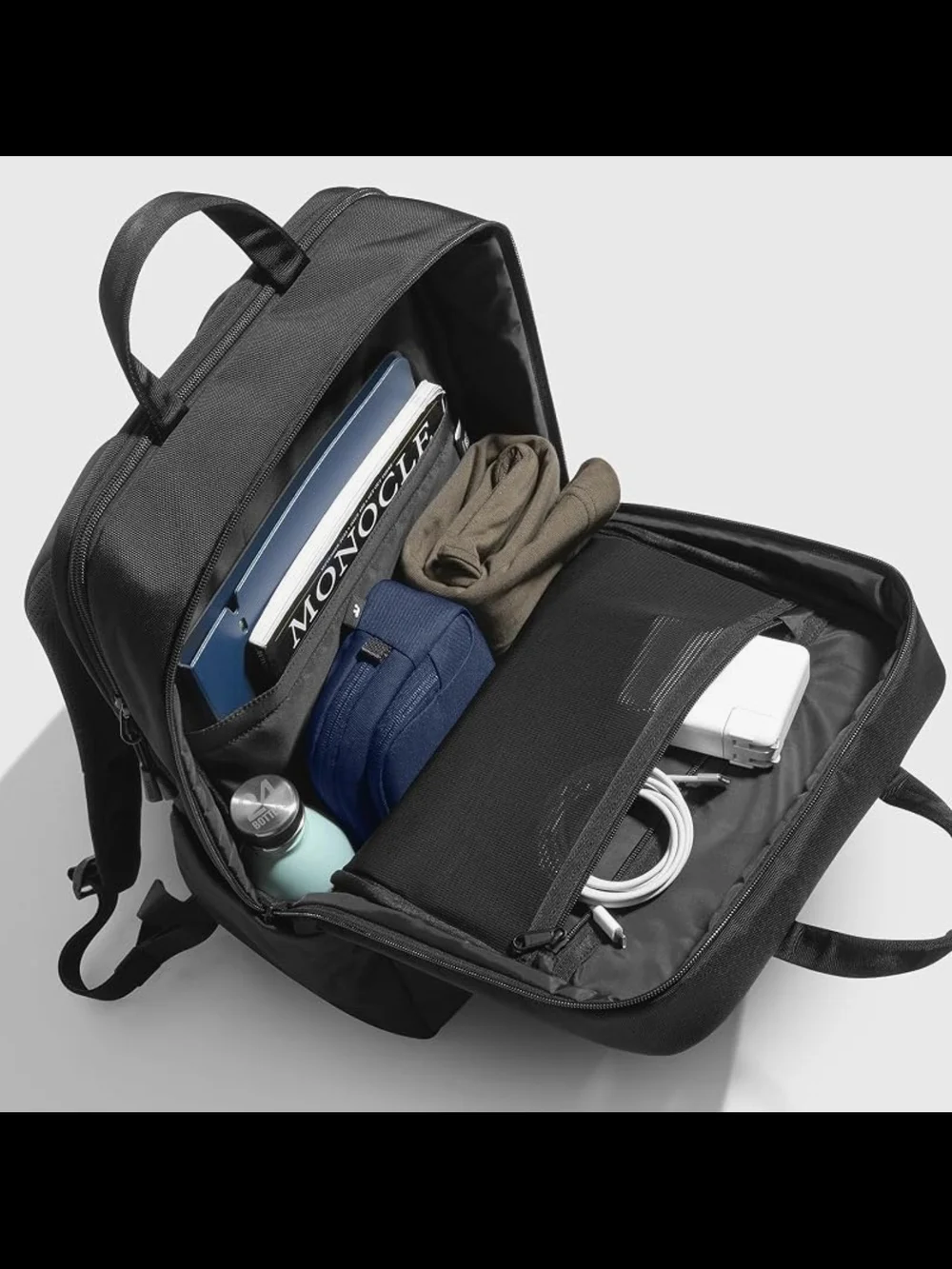 tomtoc Black Men's Commuter Laptop Backpack